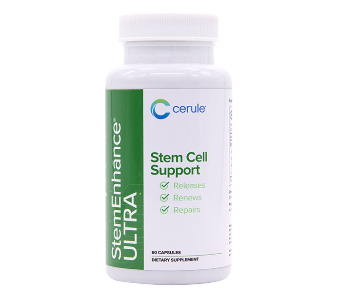 StemEnhance Ultra supplement bottle by Cerule